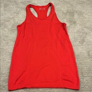 ZYIA Red Fitted Sleeveless Tank Top